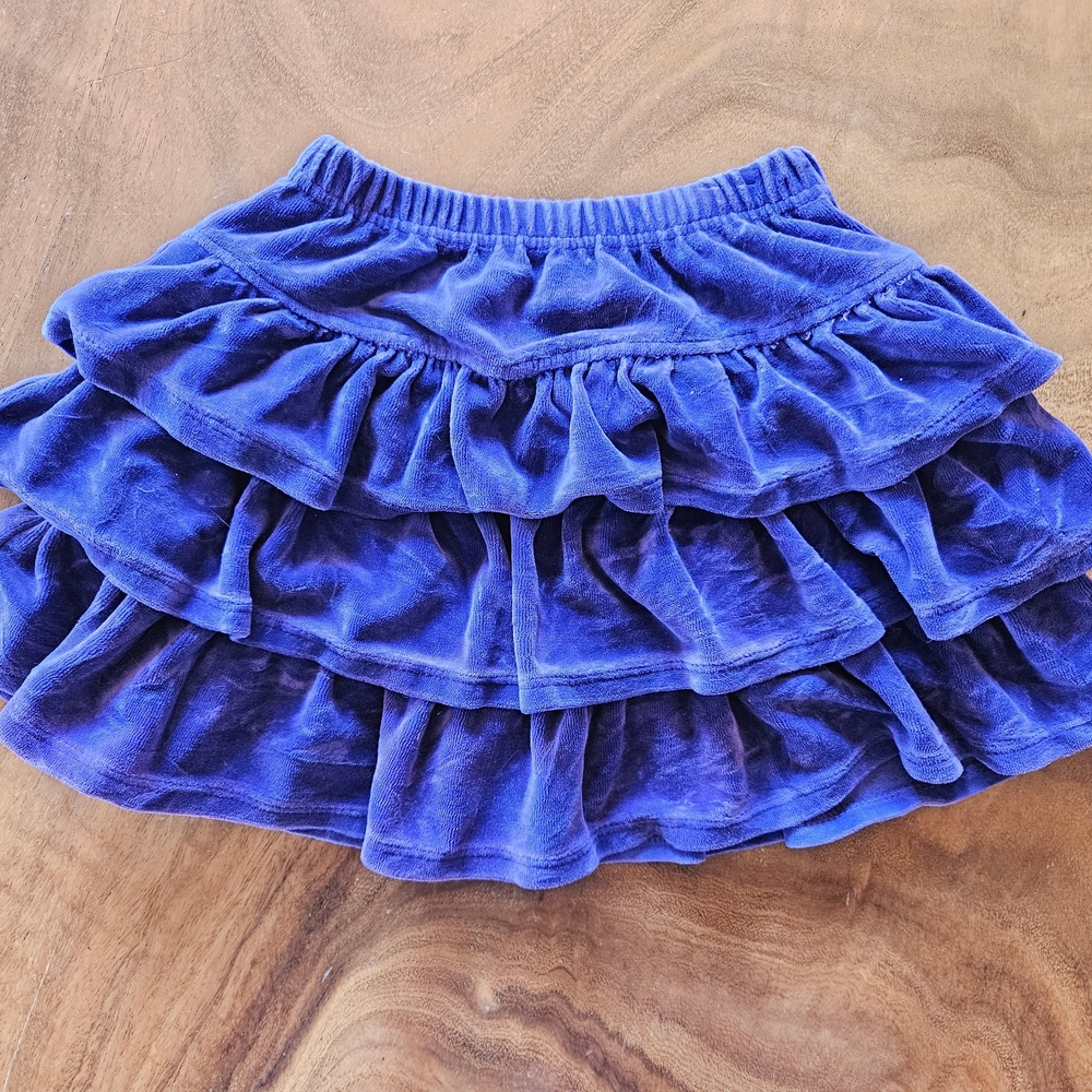 Hanna Andersson Size 4 Skirt Purple Cotton Blend Velvet